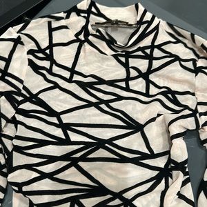 Mock neck sheer bodysuit